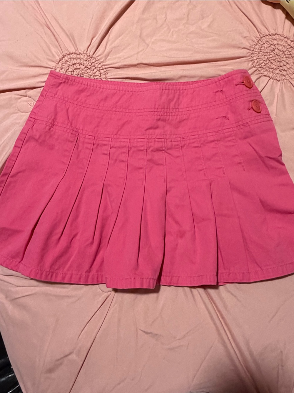 Pink Mossimo Y2K pleated cotton mini skirt, size ~S